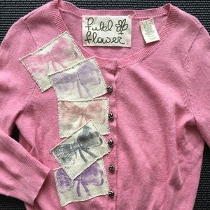 Anthropologie pink cardigan